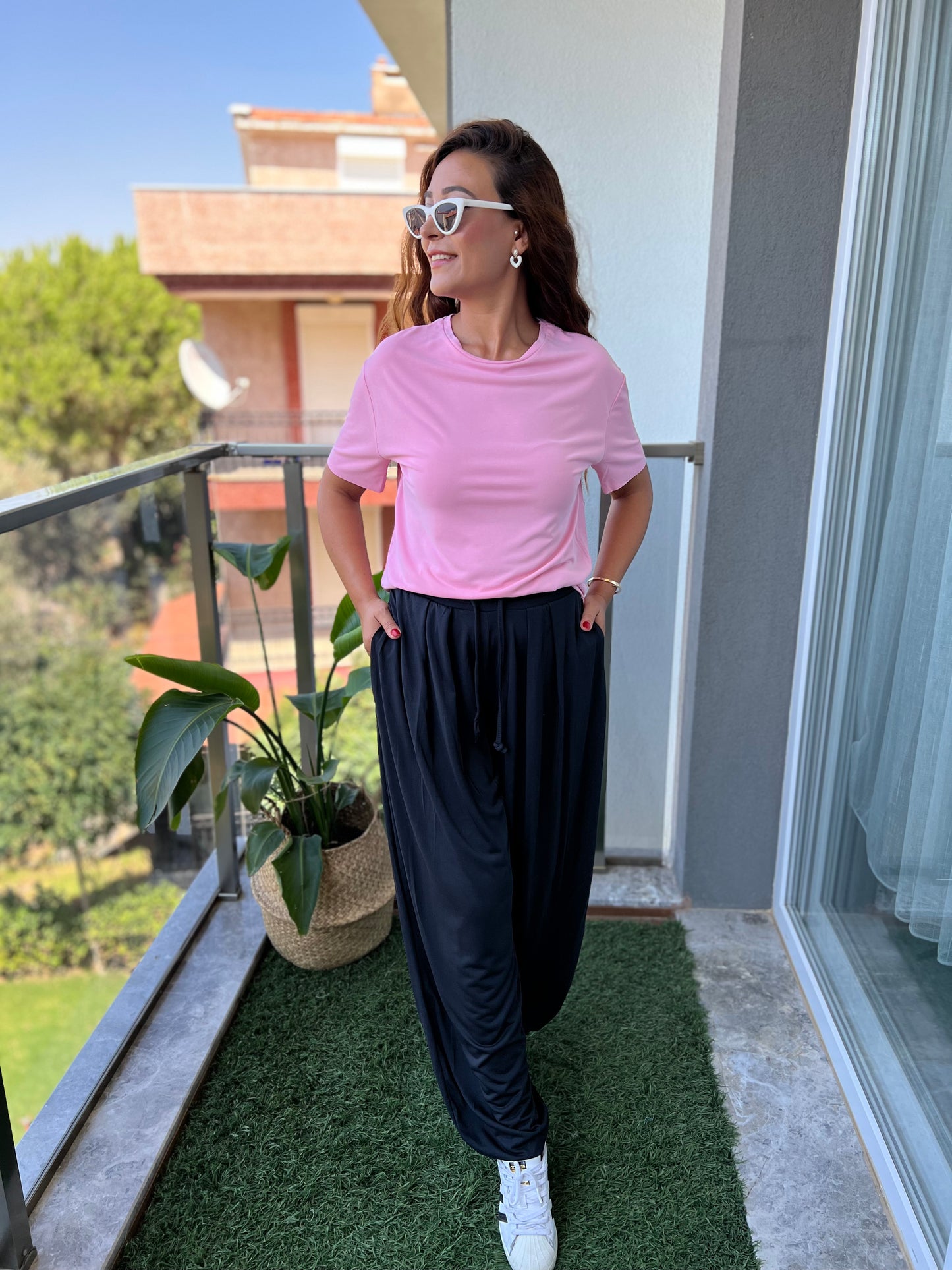 Oysh Pembe Yumuşak Kumaş Tişört